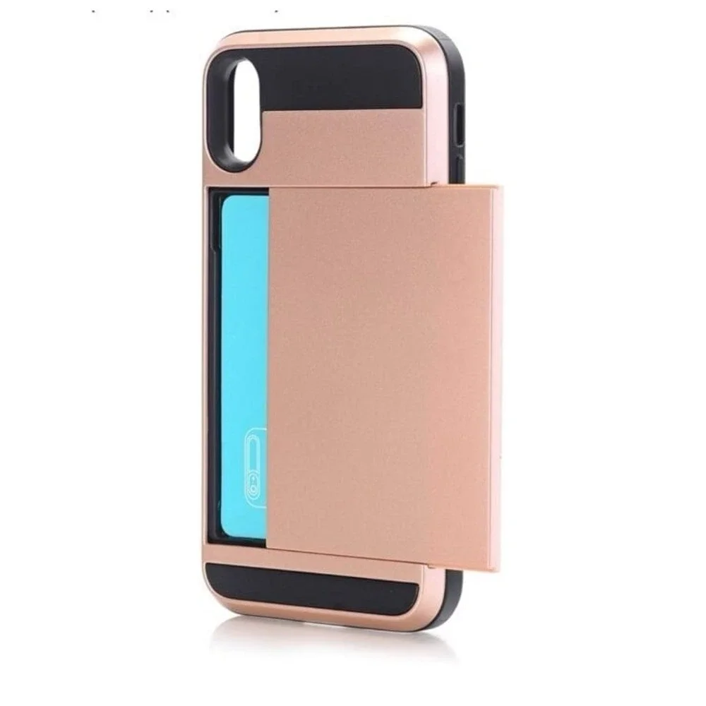 Leather Phone Case for iPhone 14Pro Shockproof Leather Case Cover (C087) (Rose G